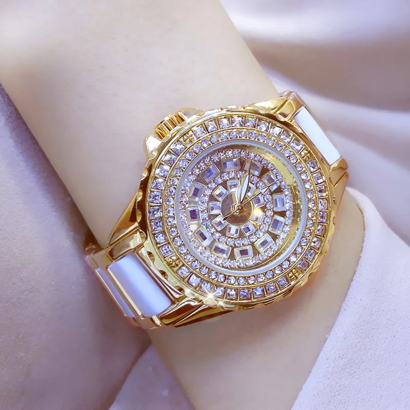 Luxury Brand Women Full Diamond Watches