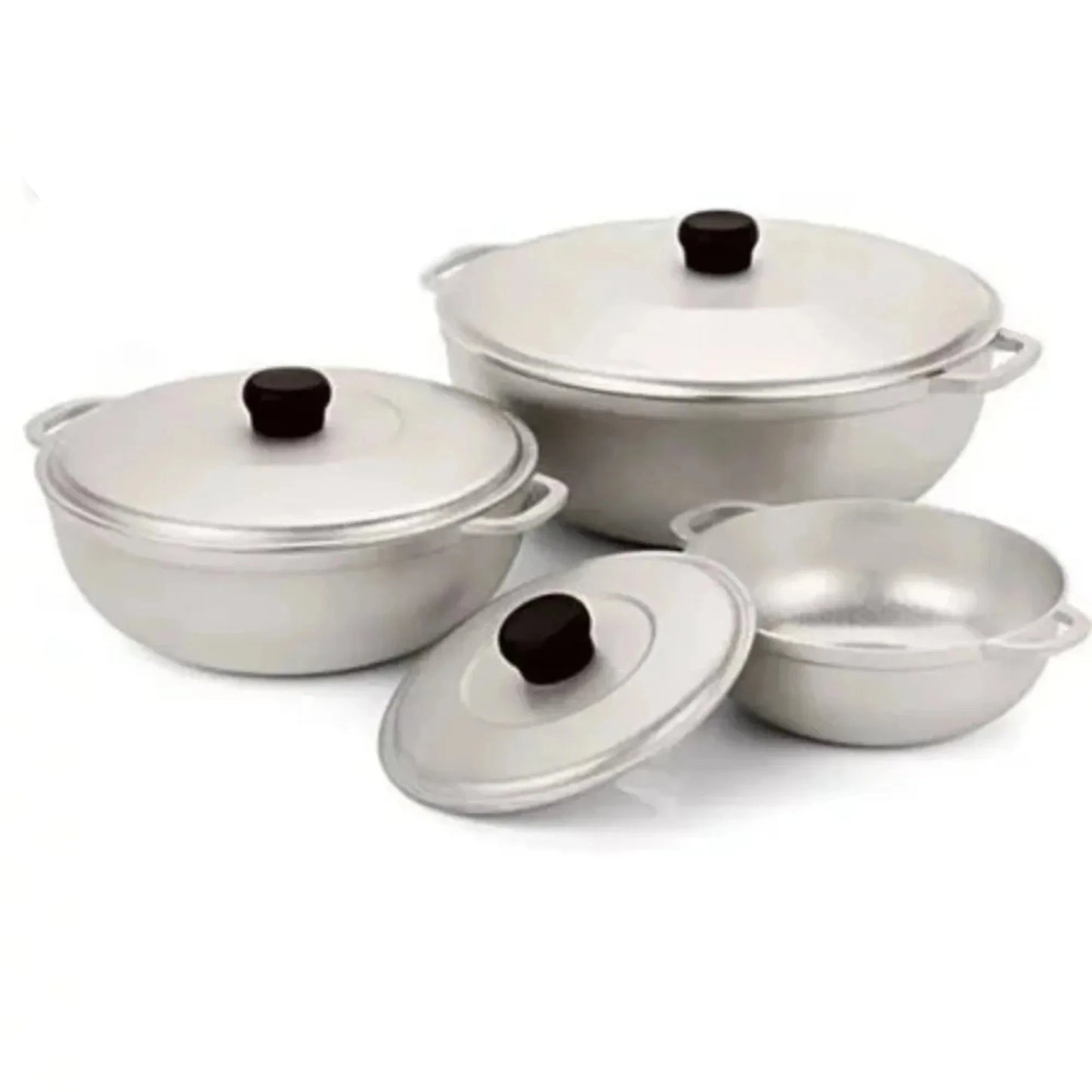 3-Piece Cast Aluminum Cookware and Cooking Pan Set