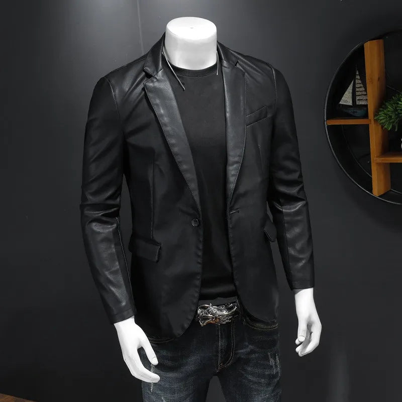 Men Slim Fit Leather Motorcycle Jackets