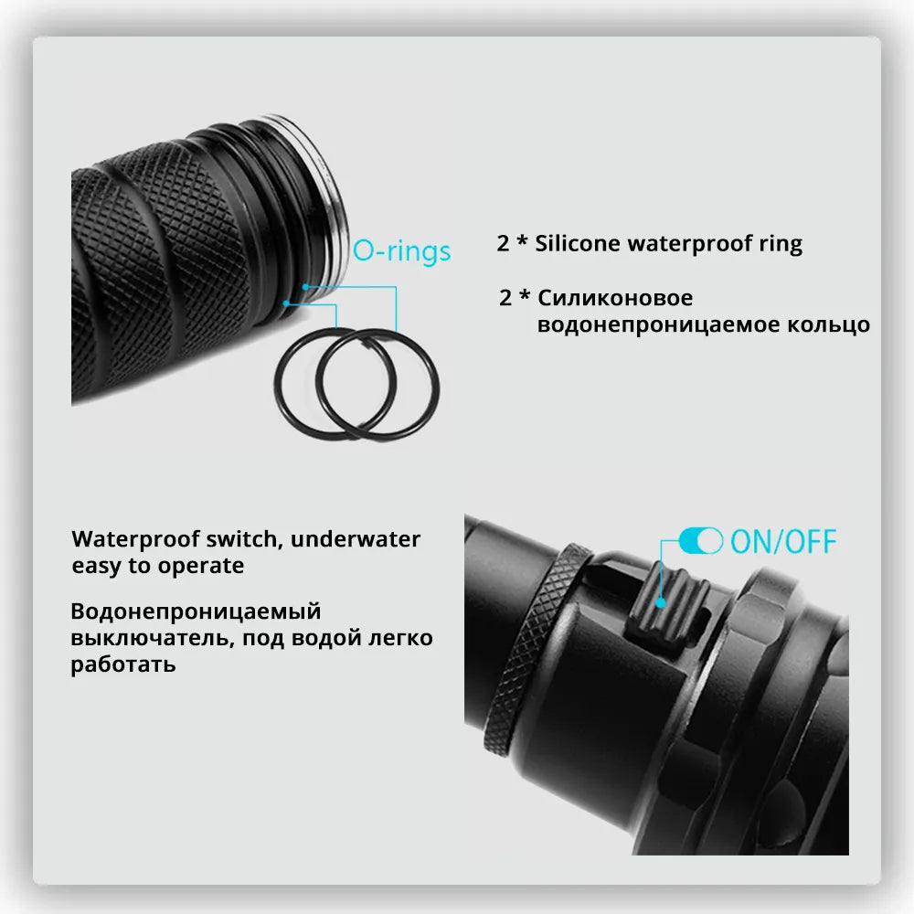Super bright Diving Flashlight