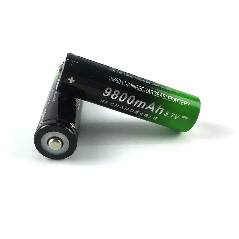 100% New 18650 battery 3.7V 9800mAh rechargeable