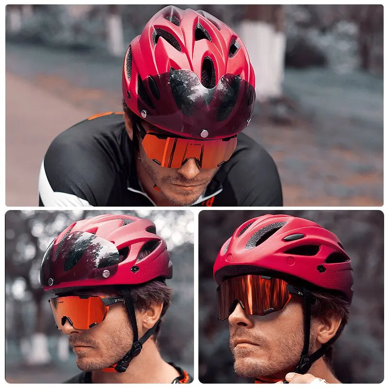 LED Tail Light Adult Cycling Helmet