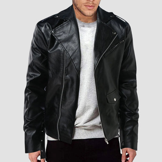 Men Pu Leather Stylish Jacket