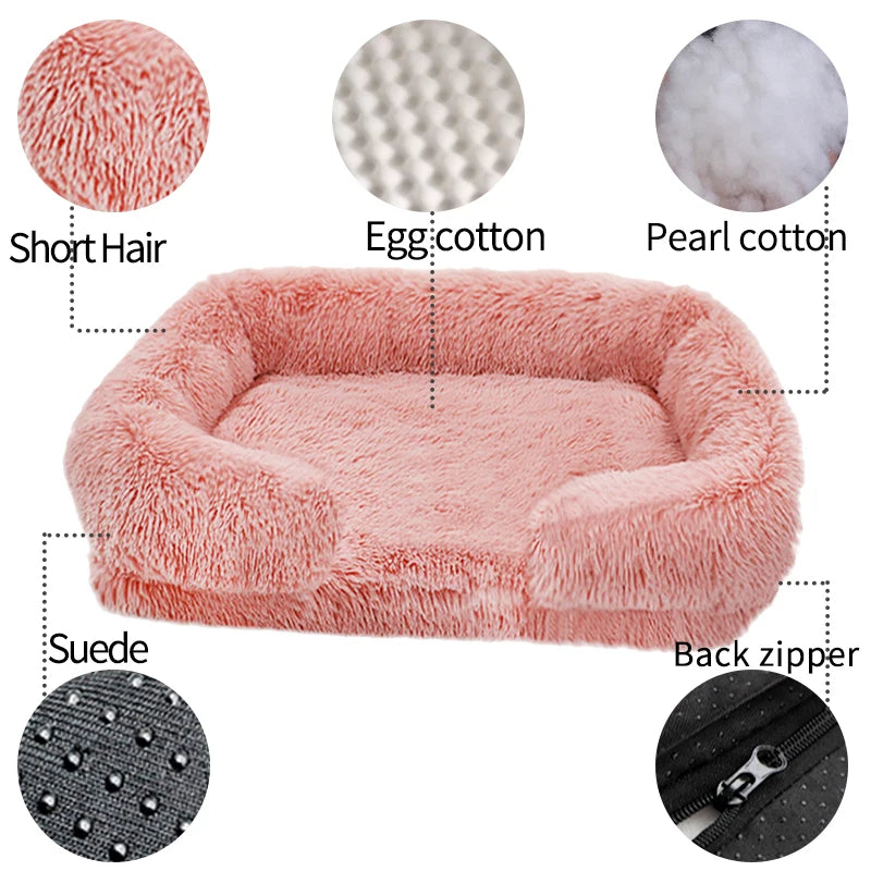 Large Dog Plush Bed