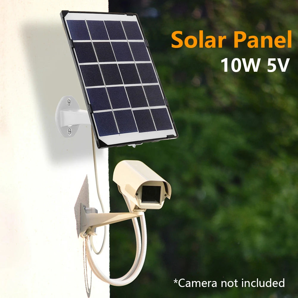 10W 5V Solar Panel Outdoor Camera Charging