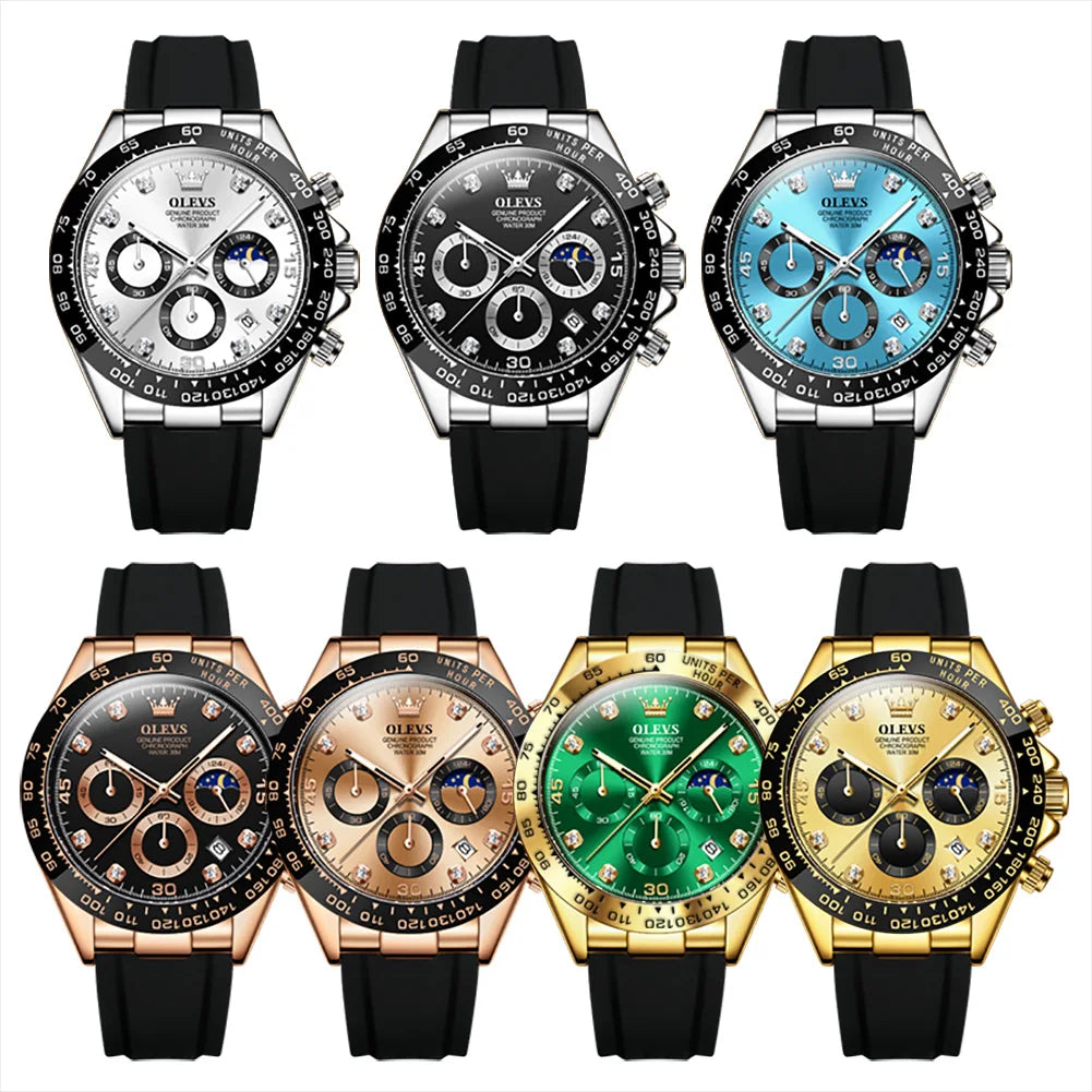 Men Silicone Strap Wristwatch
