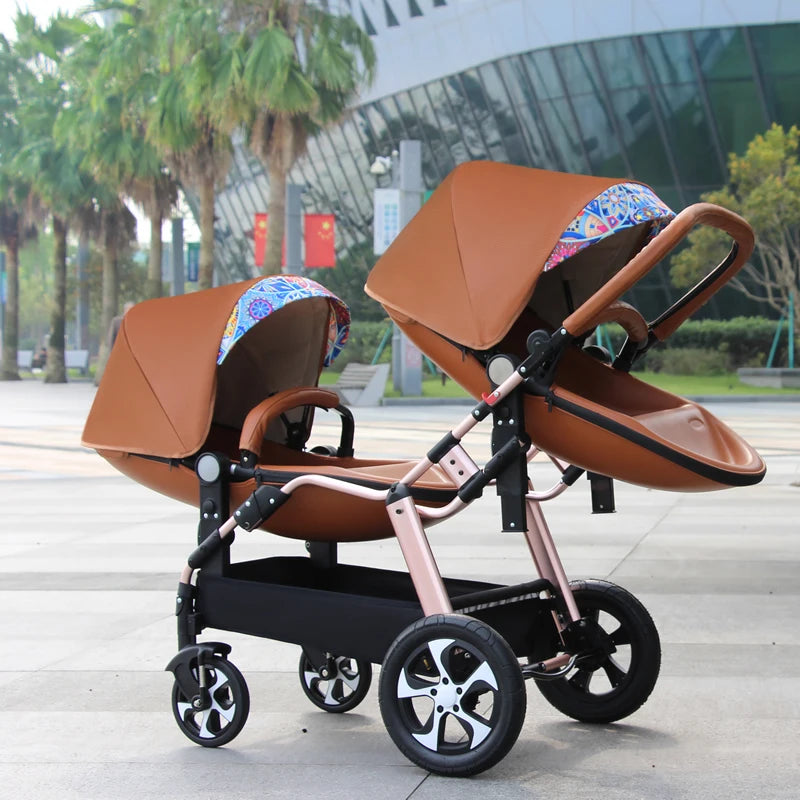 Luxury twins baby stroller