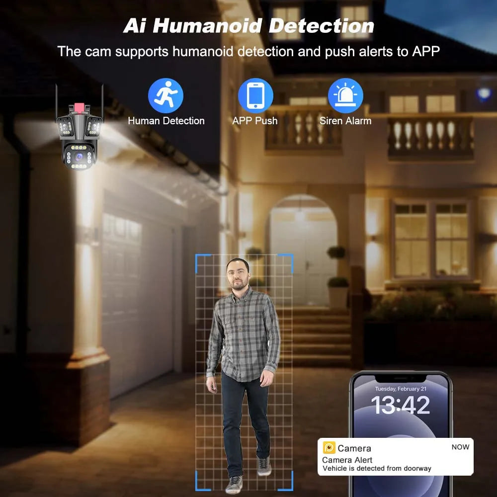 5K 12MP Wireless Outdoor WiFi Camera