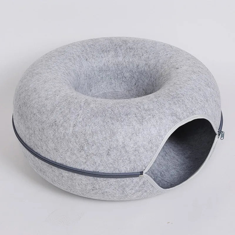 Donut Cat Bed Interactive Tunnel Toys