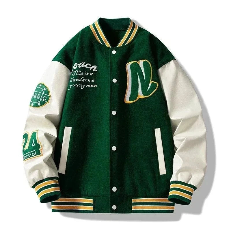 Baseball Uniform Youth Embroidered Loose Jacket
