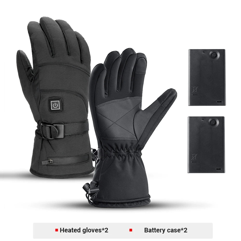Heated Waterproof Gloves with Battery Case