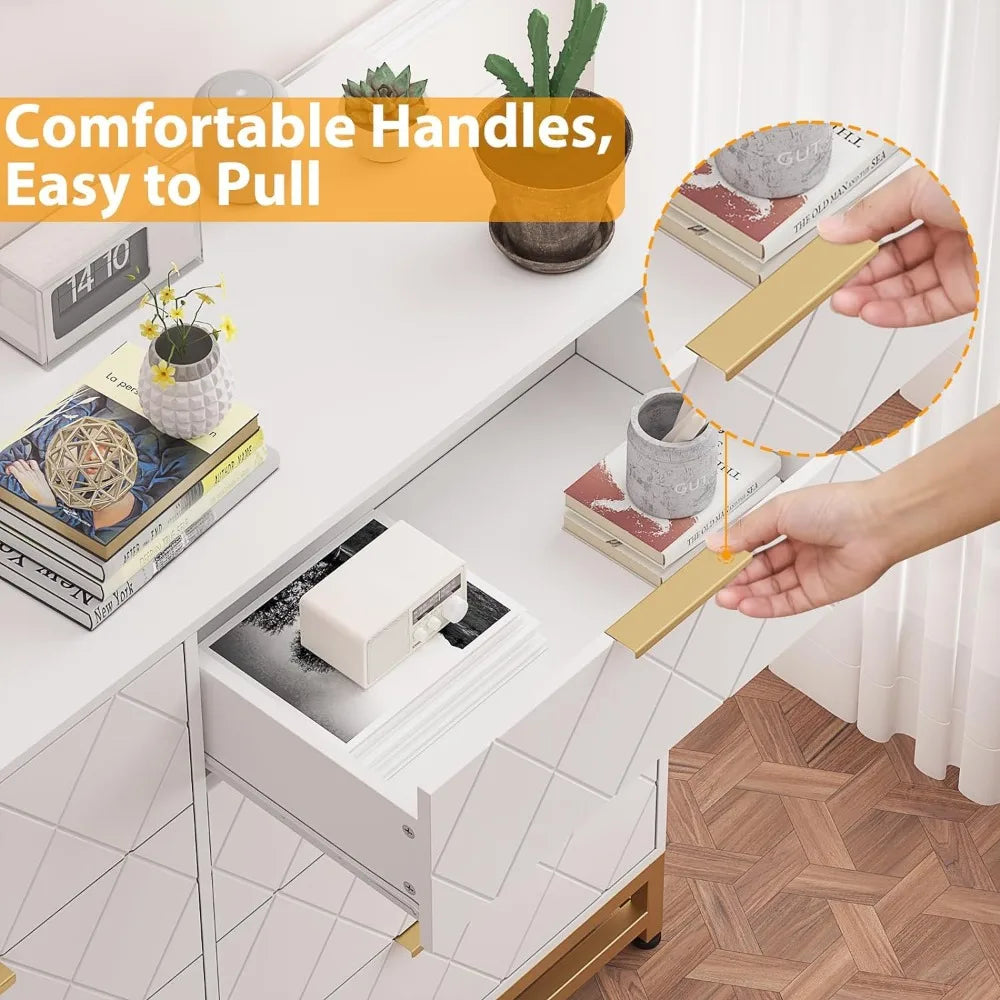8-Drawer Dresser TV Stand
