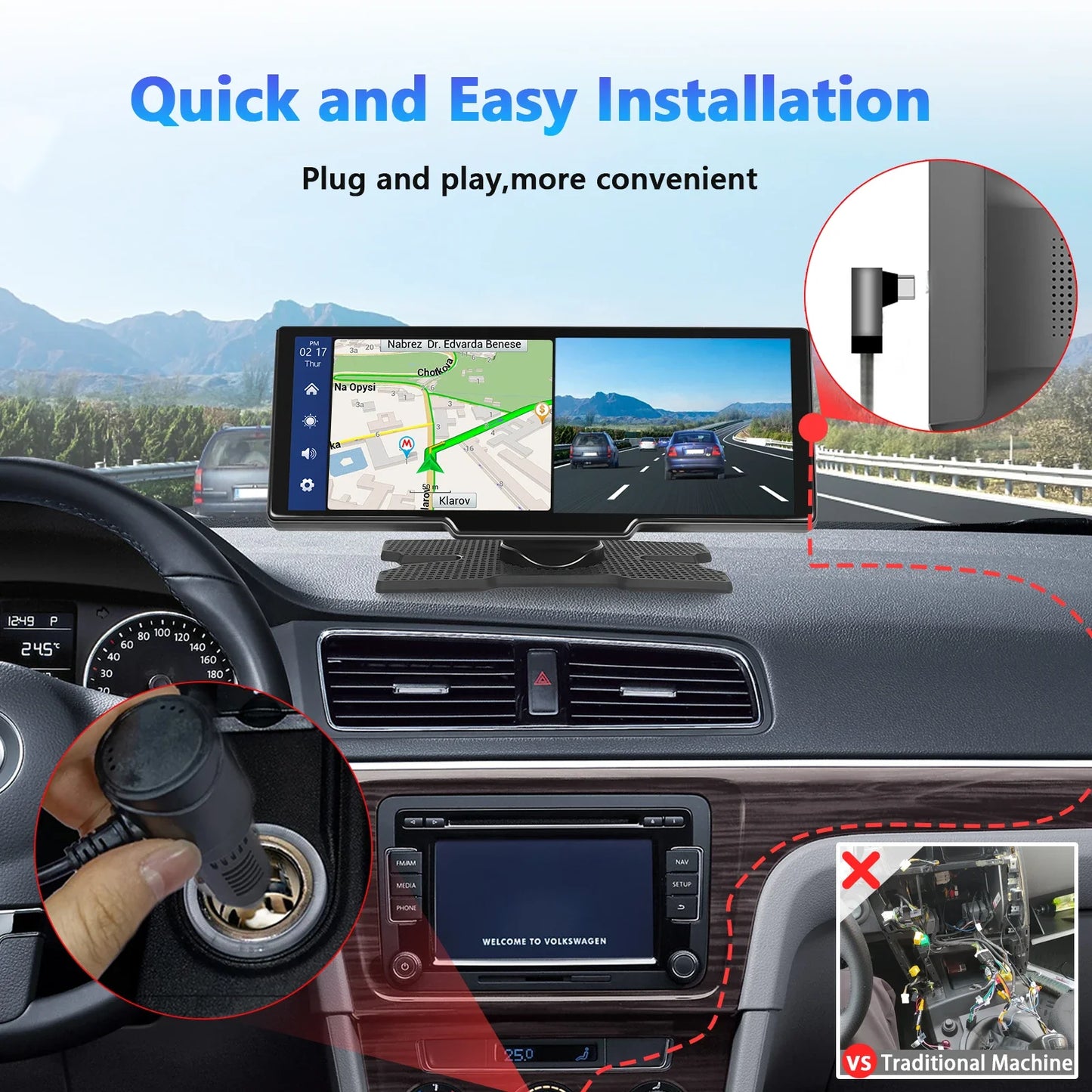 10.26" Auto Smart Player Dash Cam