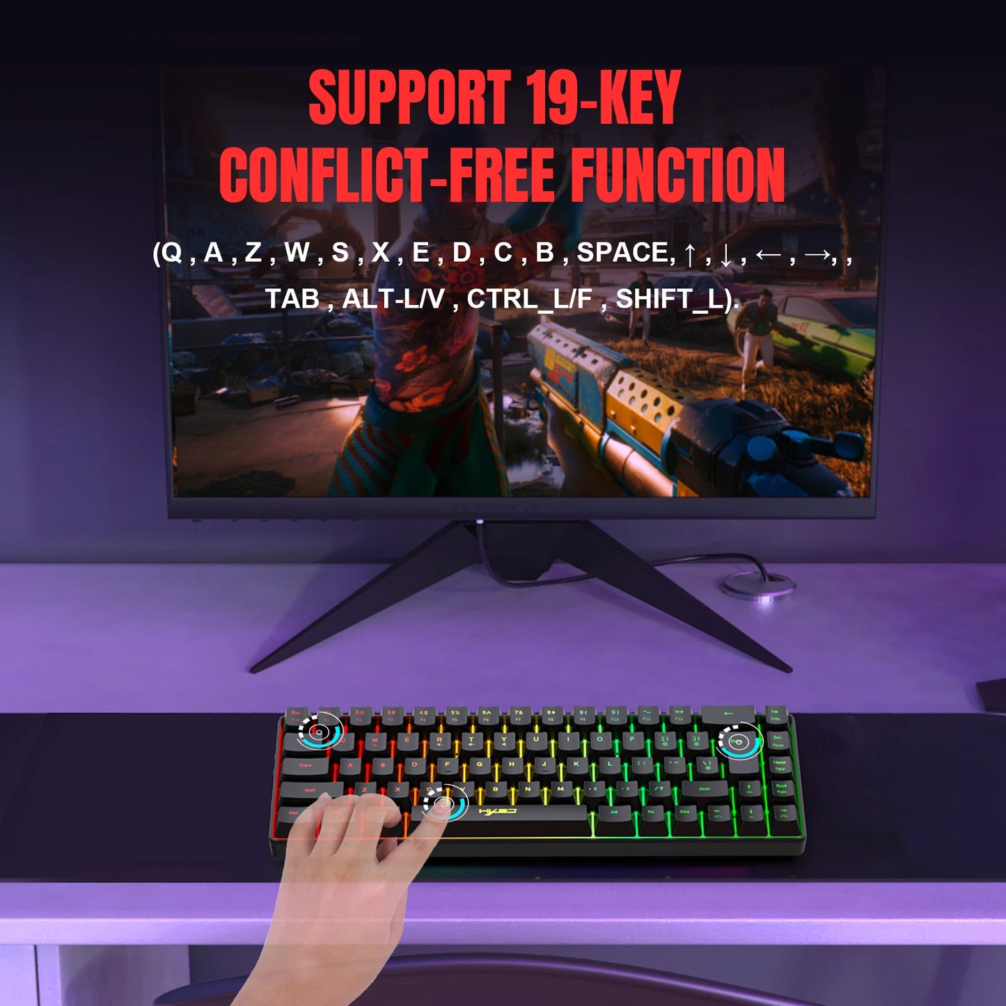 Portable 20 RGB Backlight Keyboard