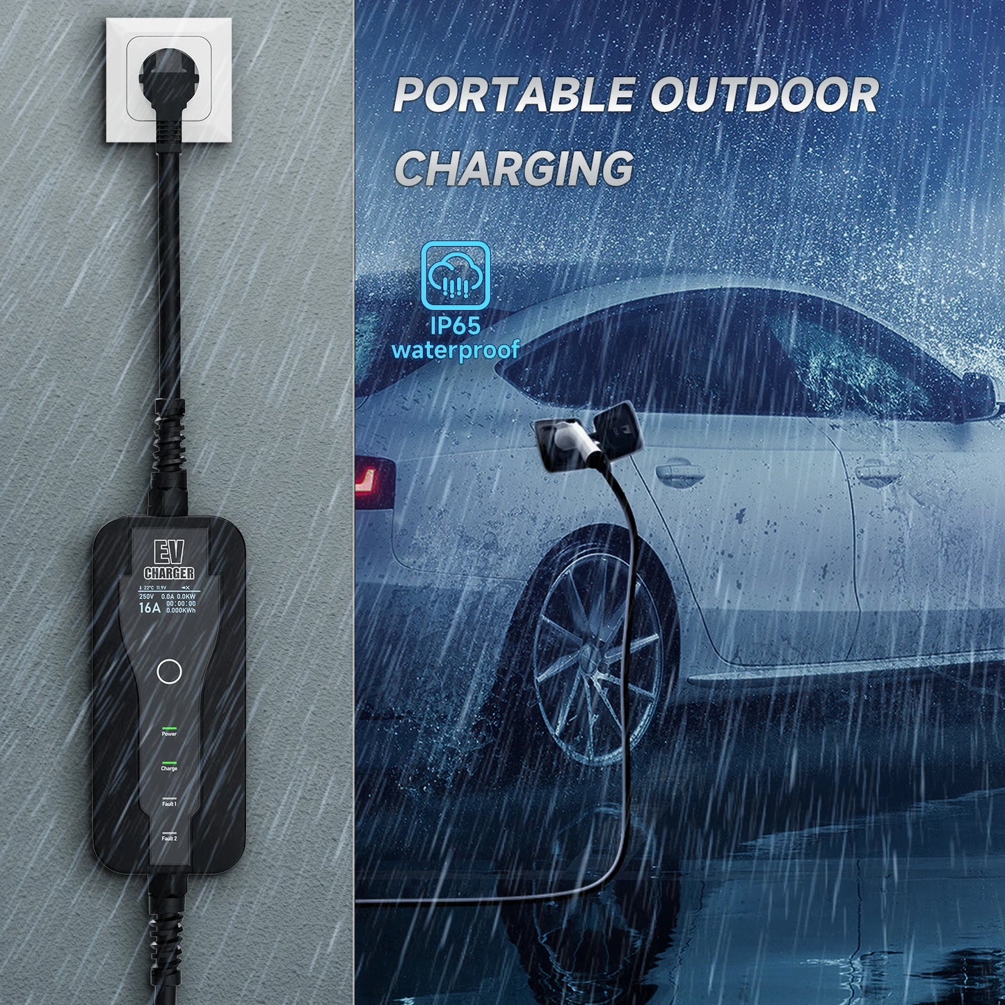 16A 3.5KW Portable EV Charger