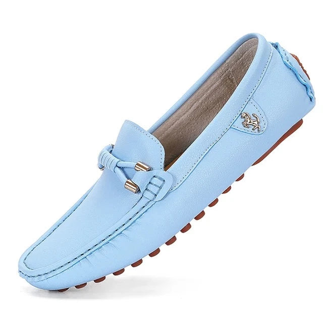 Men Handmade PU Leather Loafers