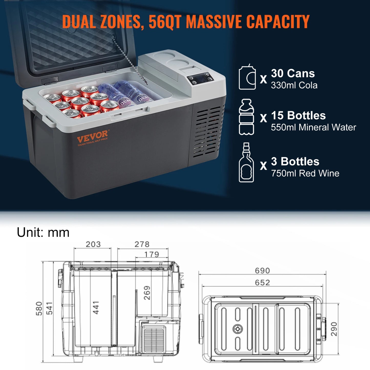 20L Portable Car Refrigerator Freezer