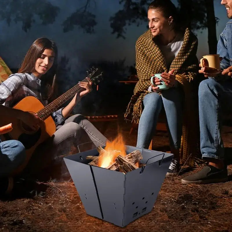 Outdoor Fire Pits with BBQ Grill Mesh