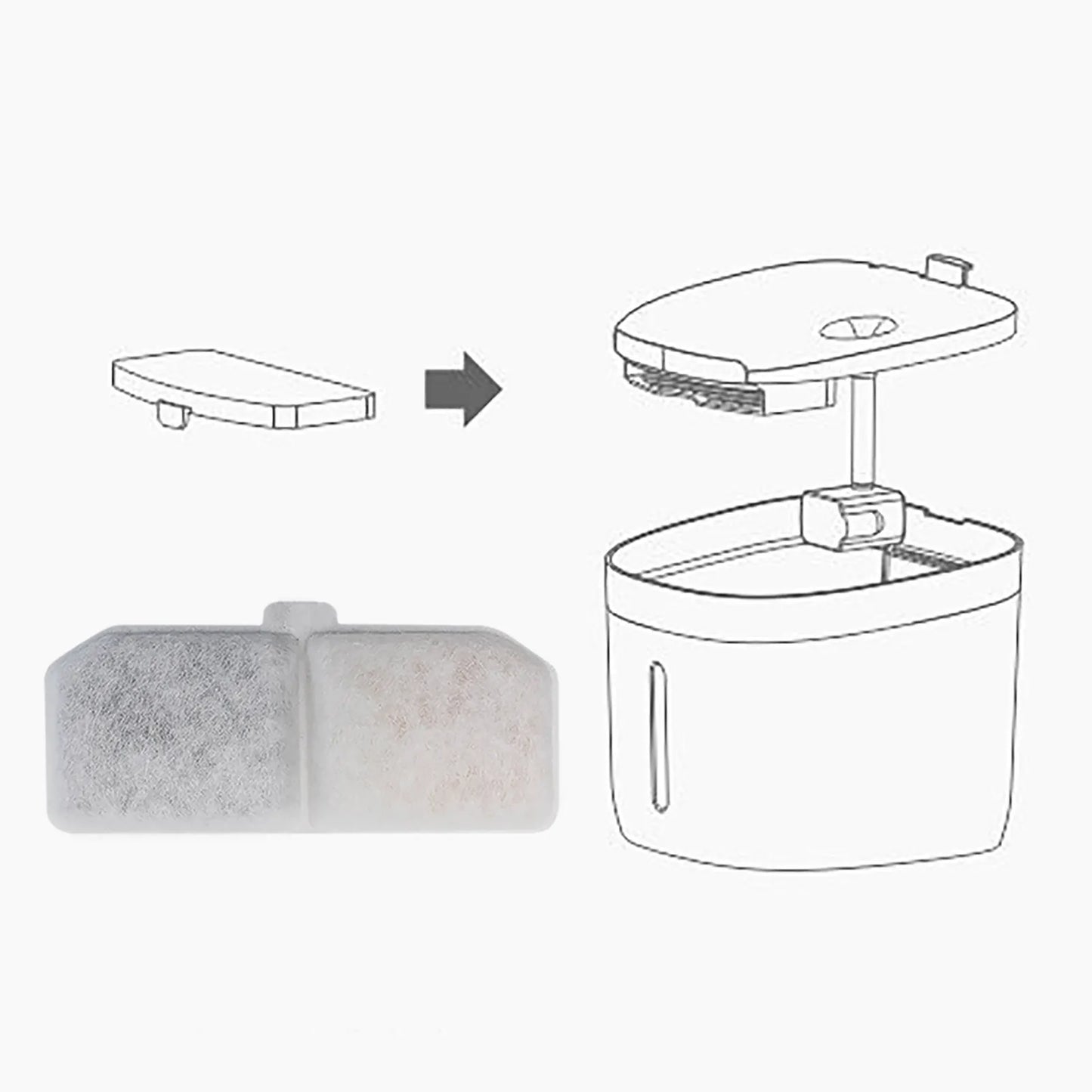 10 Pack Cat Water Fountain Filter