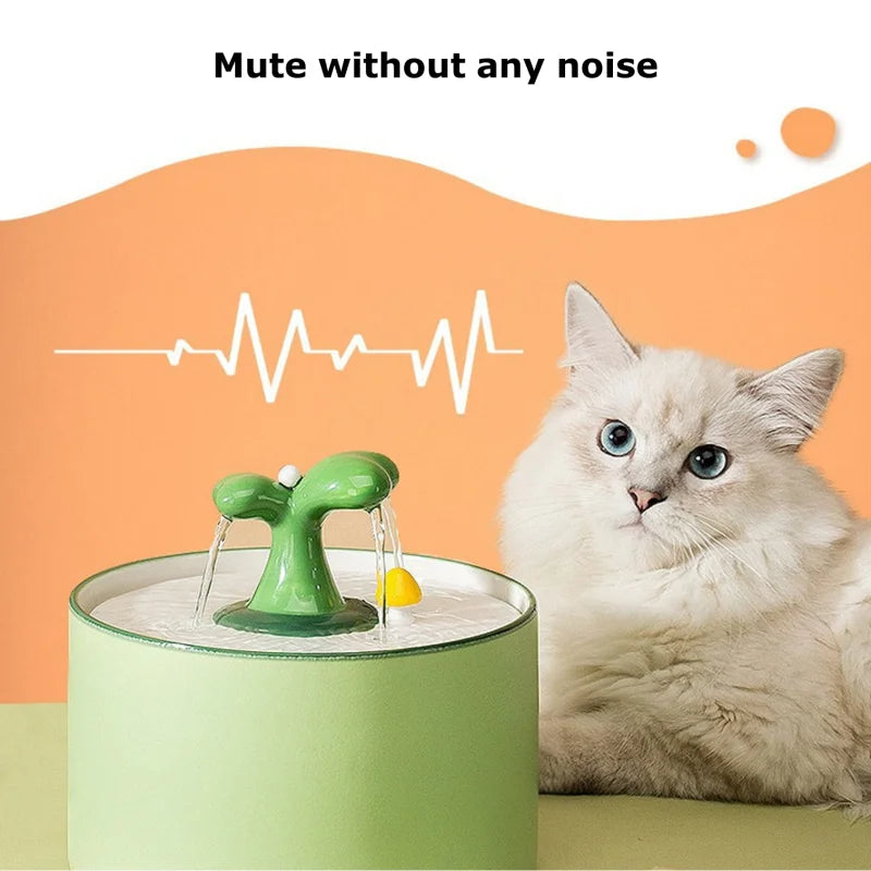 1/1.5L Cat Electric Ceramic Water Fountain
