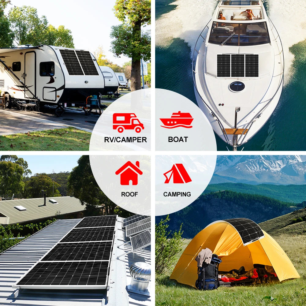18V 100W/200W/400W Flexible Solar Panel