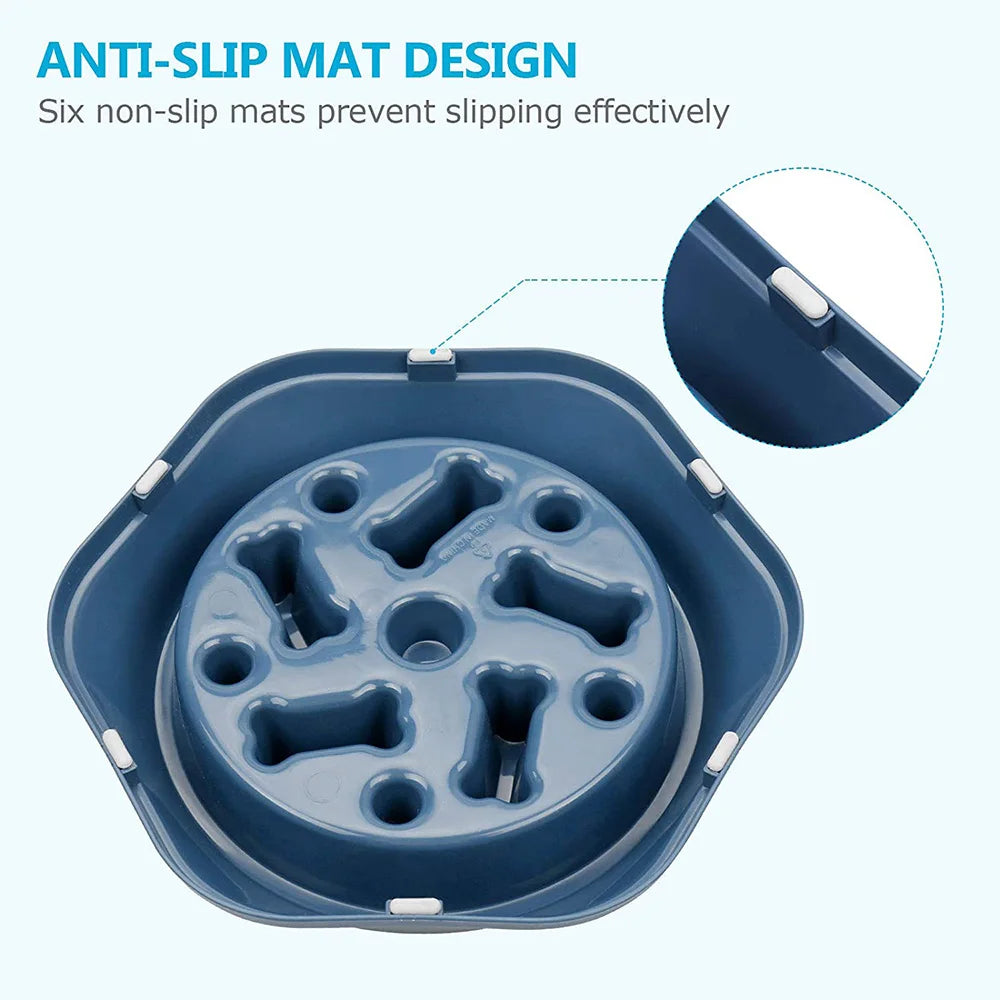 Pet Dog Anti-Gulping Food Bowl