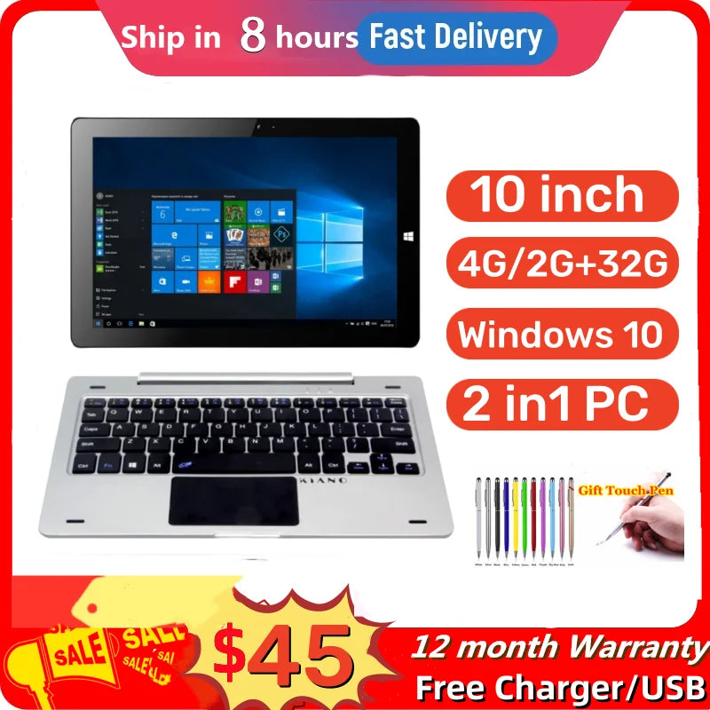 64 Bit Mini PC 2In1 Tablet PC Docking Keyboard