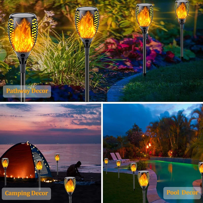 96 LED Outdoor Solar Torch Lights