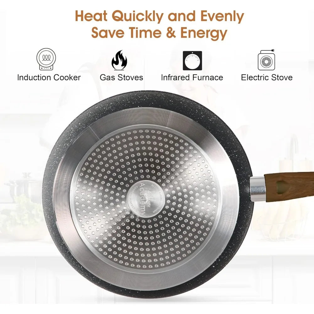 Black Granite Pots and Pans Set