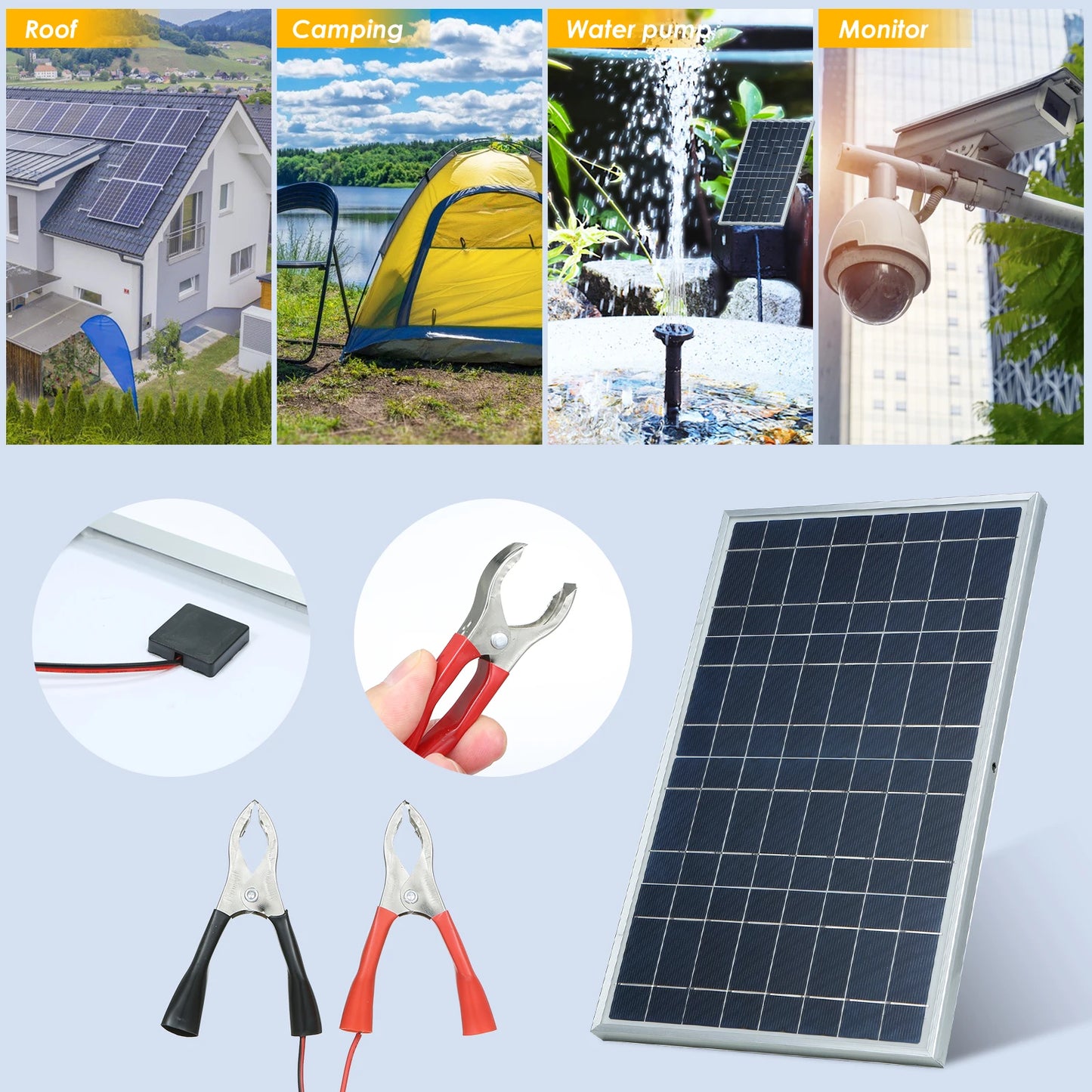8V Silicon Solar Charging Panel Kit