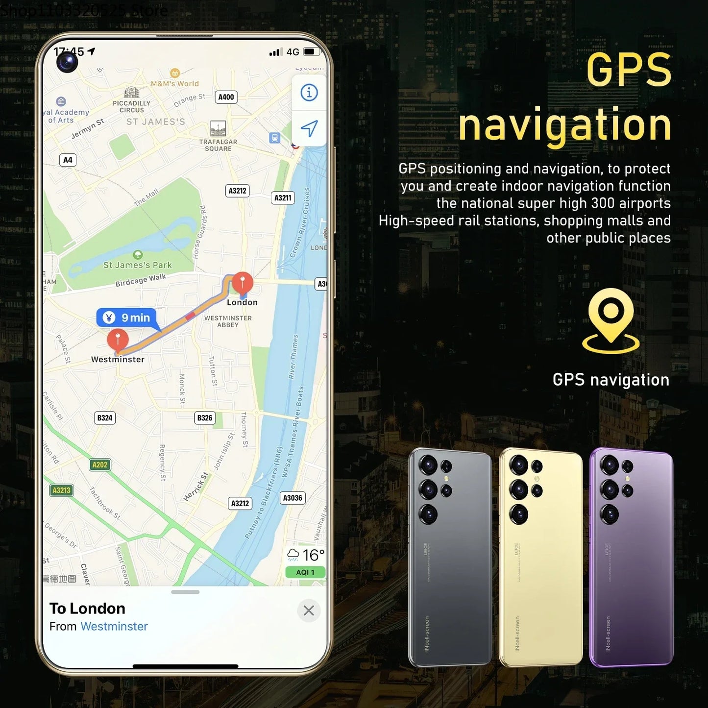 5G 7.3-inch high-definition Android 14 smartphone