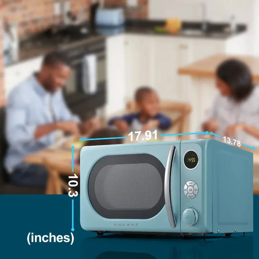 0.7 Cu ft Retro Countertop Microwave Oven