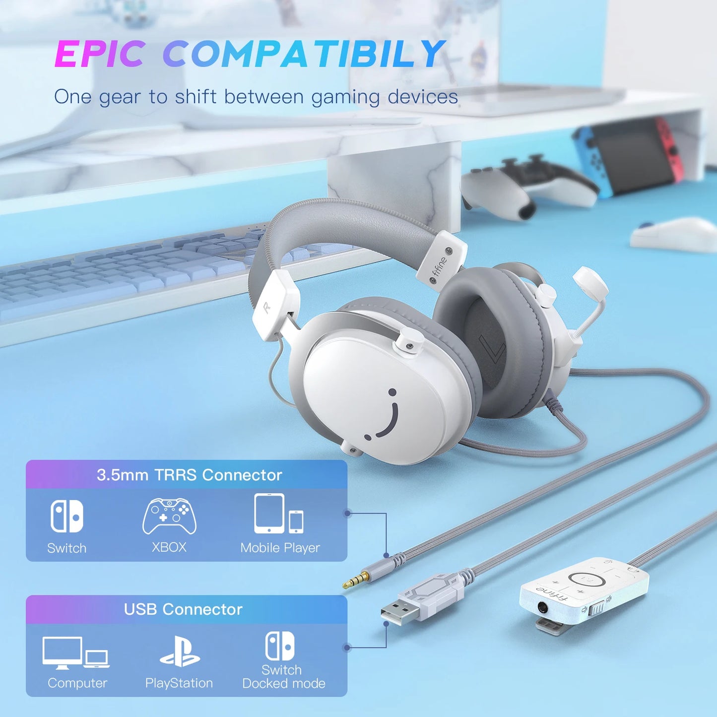 Ampligame H9W USB Gaming Headset