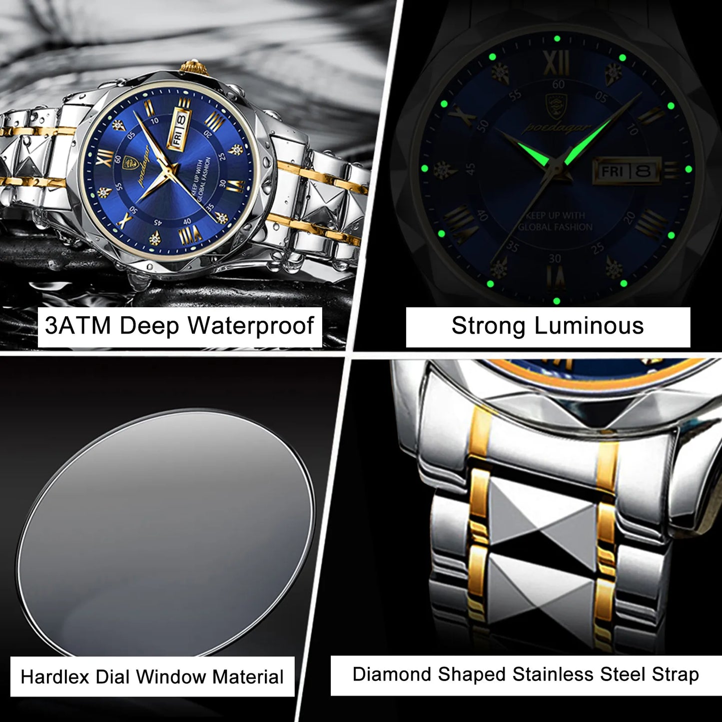 Men Sports Waterproof Luminous Watch