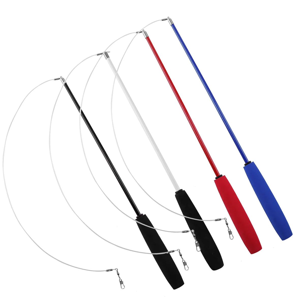 Cat Teaser Wands Three-section Telescopic Fishing Pole Toys