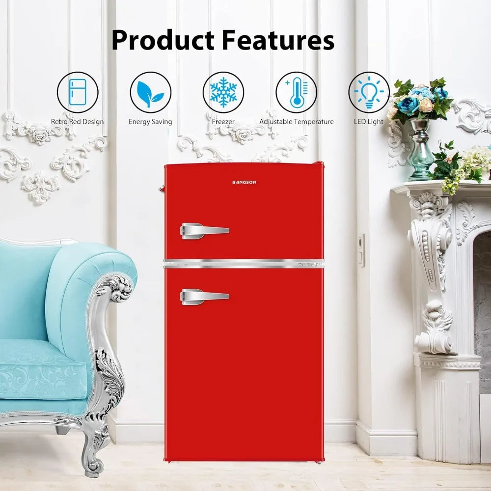 Compact 3.2 CU.FT Mini Fridge with Freezer