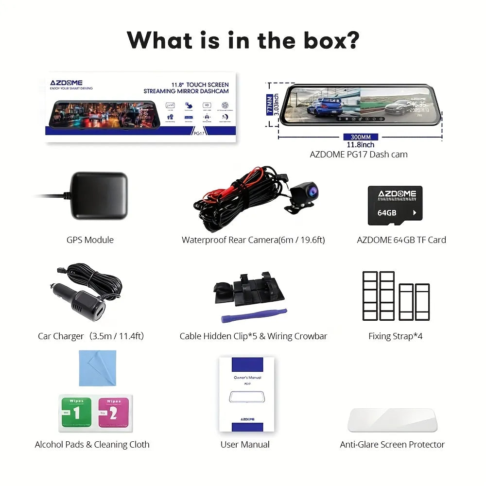 PG17 Front and Rear Dual Dash Cam
