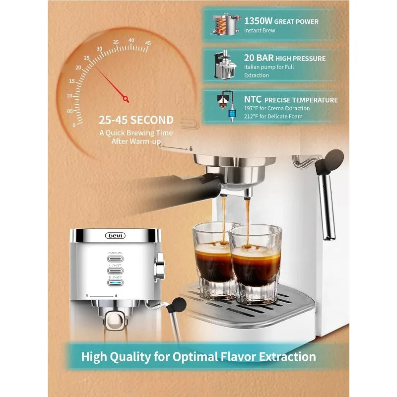 High Pressure Commercial Espresso Coffee Maker Machine