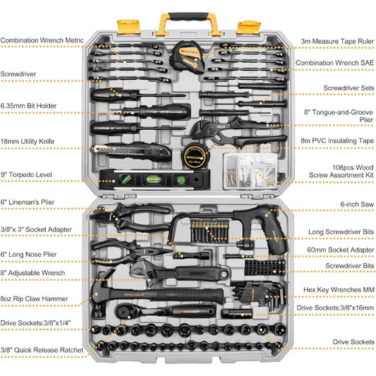 218-Piece General Household Hand Tool kit