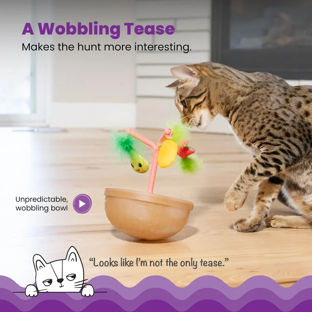 Wobbling Cat Toy Fruit Bowl