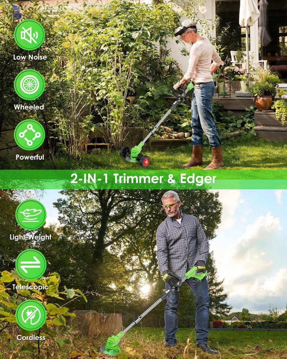 Foldable Cordless Weed Wacker