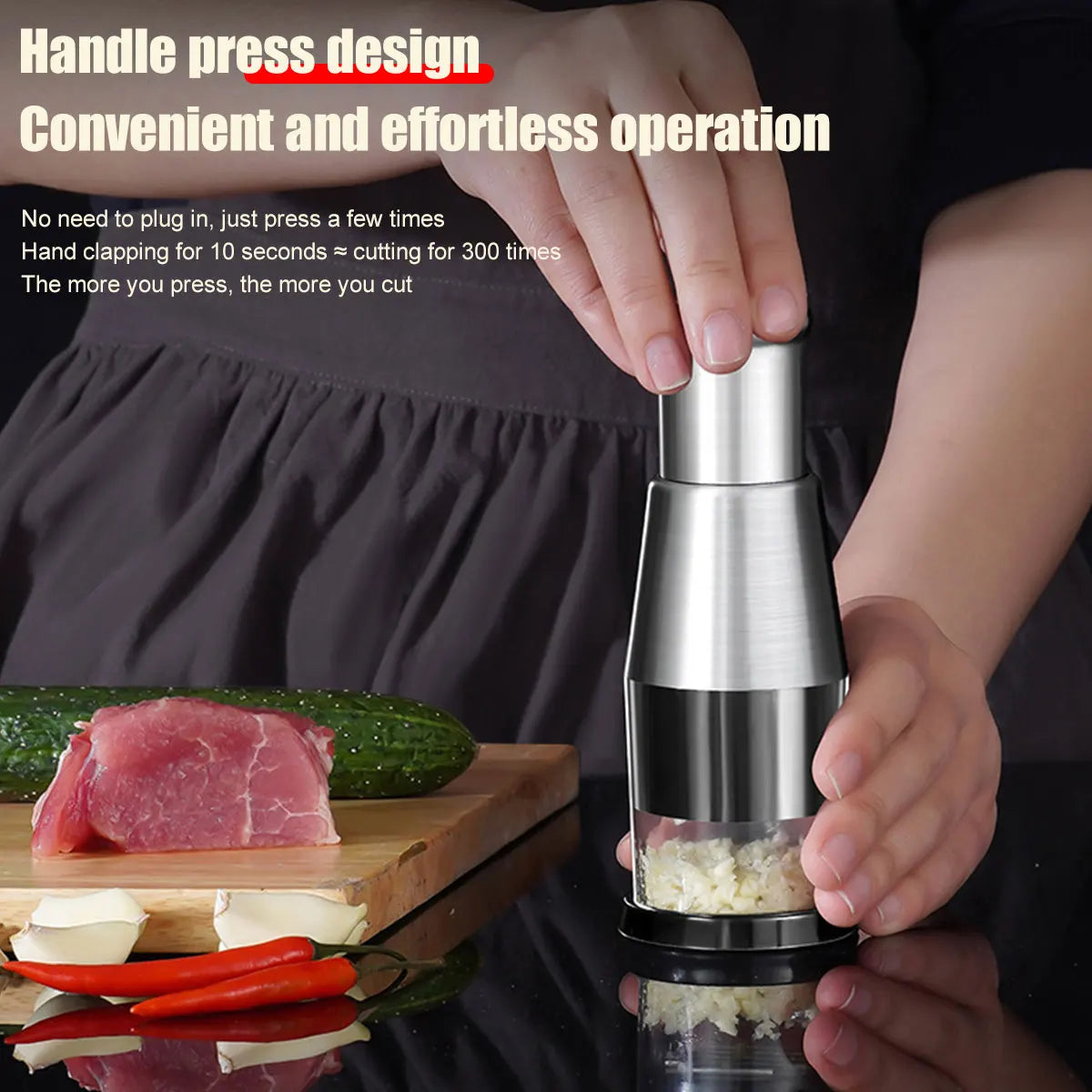 Manual Handheld Garlic Chopper