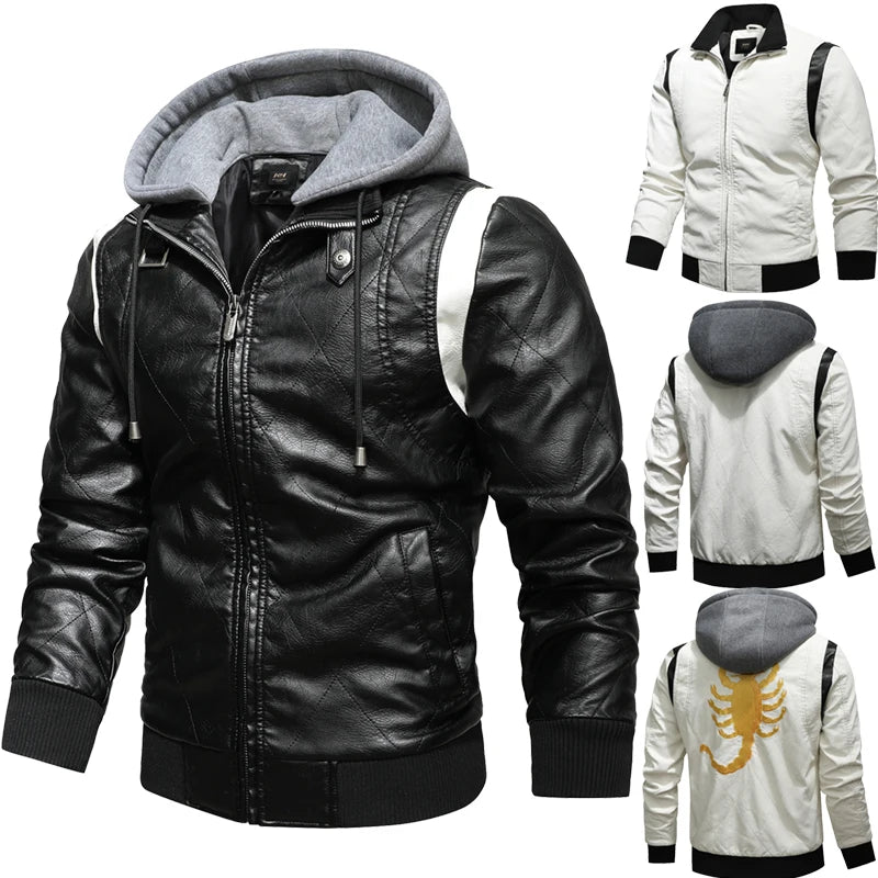 Motorcycle Bomber Leather Jacket