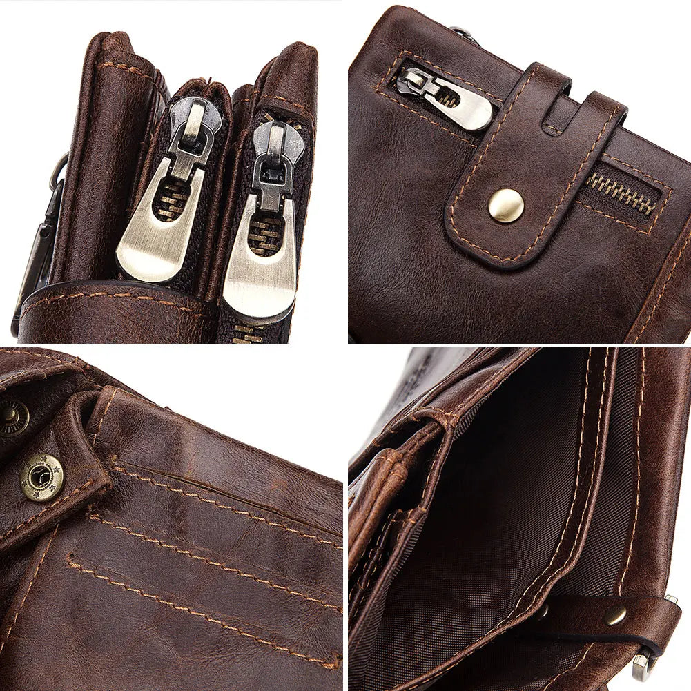 Cowhide Genuine Leather Men Wallet