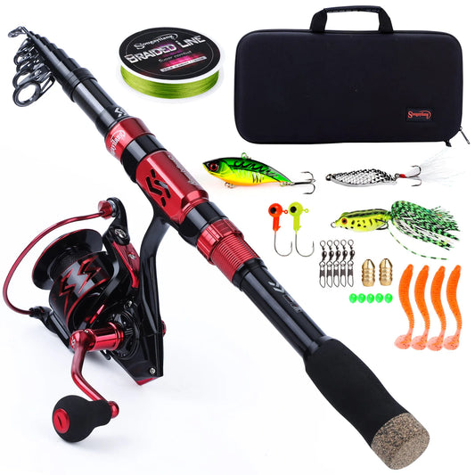 Carbon Fiber Telescopic Fishing RodFull Set