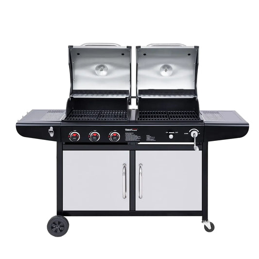 Dual Fuel Cabinet Gas and Charcoal Grill