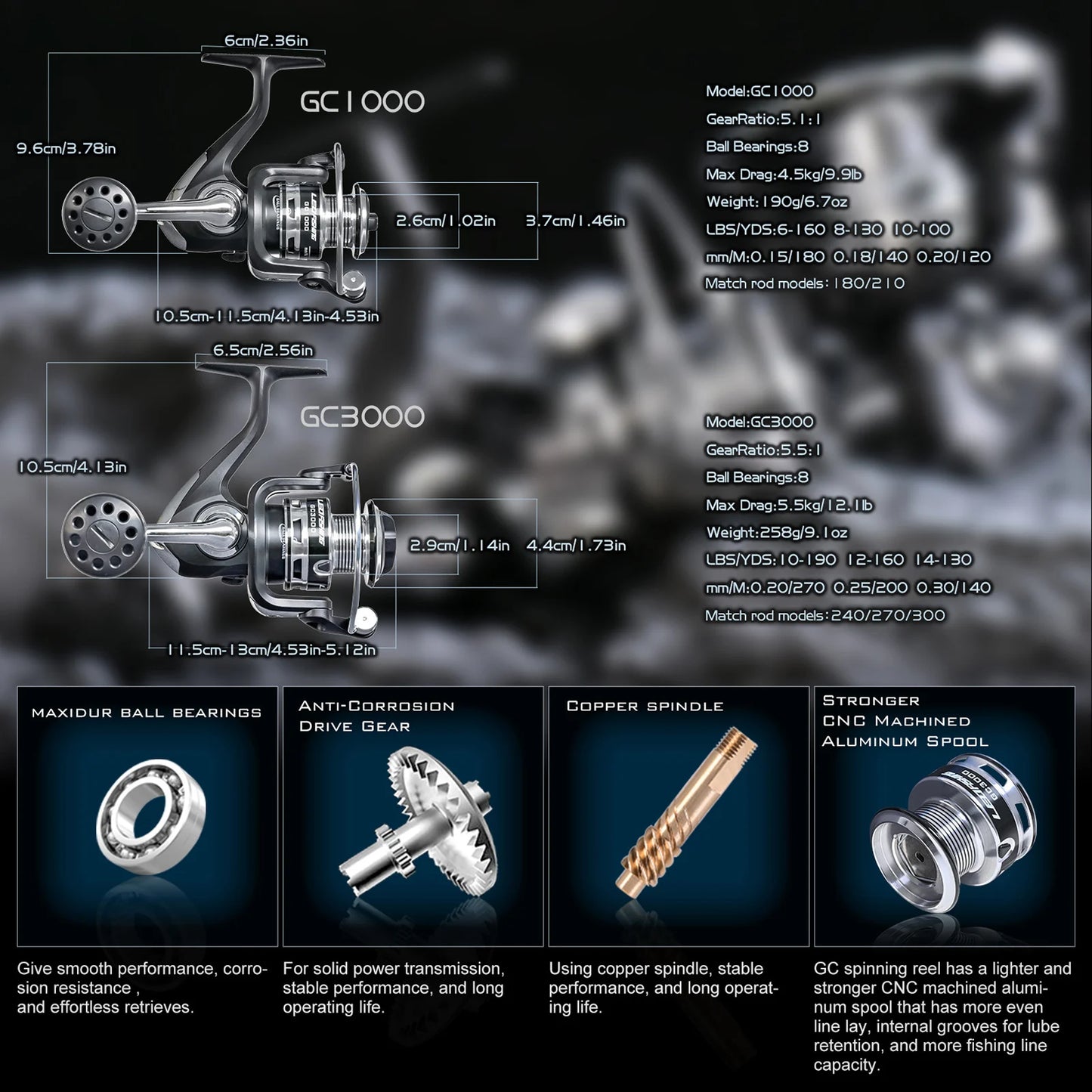 Telescopic Fishing Rod and Spinning Reel Combos Kit