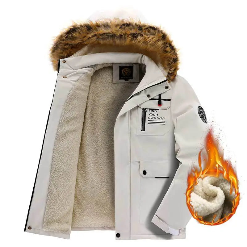 Men's Fleece-lined Thickened Jacket
