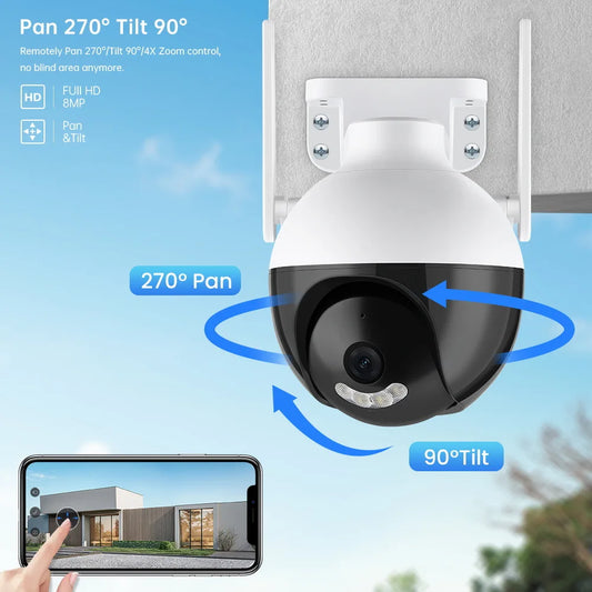 4K 8MP Smart Wifi PTZ Camera