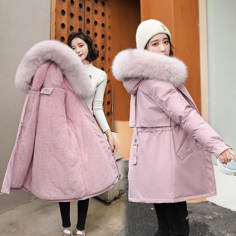 Women Parka Fashion Long Coat Jacket